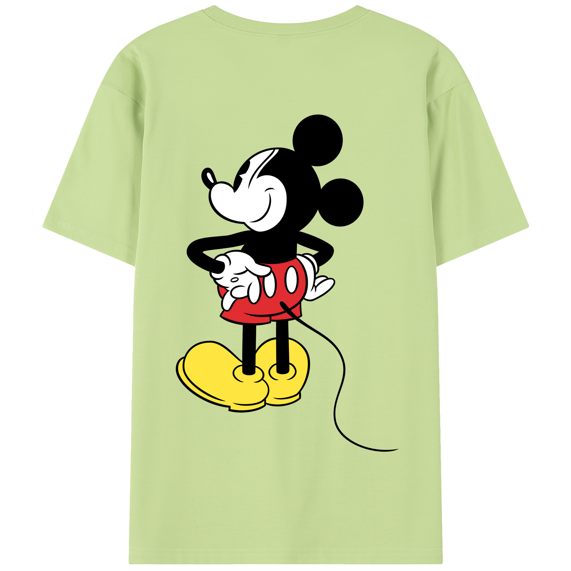 （画像用） ミッキーマウス Mickey Mouse 綿100％半袖Tシャツ（背面プリント）
